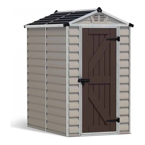Skylight Shed 4 x 6 Tan - Polycarbonate - L176.8 x W120.7 x H203.5 cm - Dark Grey