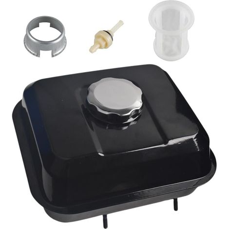 Kraftstofftank für Honda GX160 5,5 PS GX200 6,5 PS GX140 Motor mit Tankdeckel, Gasfilter, ersetzt 17510-ZE1-020ZA, Schwarz (1/4)