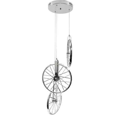 Suspension LED 33W chrome 3000K Ø36 Polux Bicykl stylée (1/5)