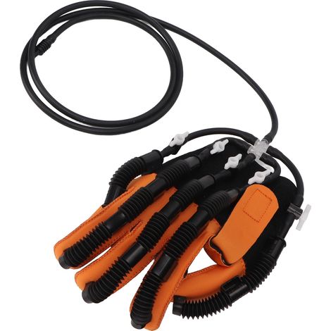 Les gants et robots de rééducation des doigts offrent un confort optimal grâce à leurs valves à gaz et mécaniques qui réduisent les contractures de la main. Taille M, main droite. (1/5)