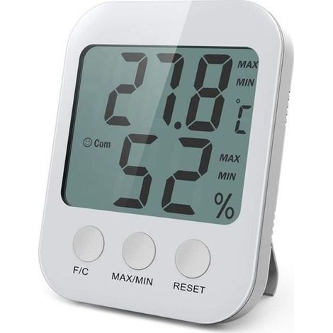 Thermo-hygromètre Électronique, Petit Thermomètre numérique hygromètre intérieur, ℃/℉, pour la maison, bureau, serre, l'entrepôt (1/4)