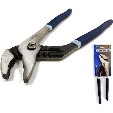 Toolzone 10" Plumbers Anti Slip Grip Waterpump Pipe Wrench Pliers Grips Pump