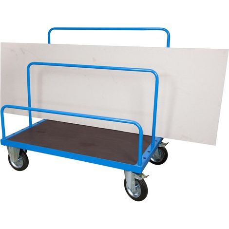 Carrello per Trasporto Pannelli con Piano 130x80 Antiscivolo (Tubolari NON Inclusi)