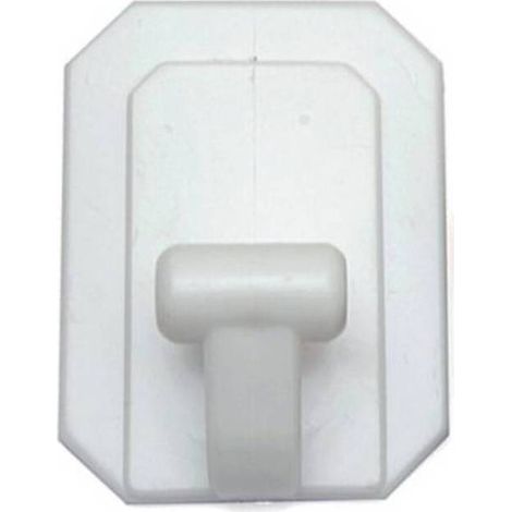 5 x BL GANCIO ADESIVO GIGANTE PLAST BIANCO 2 PZ