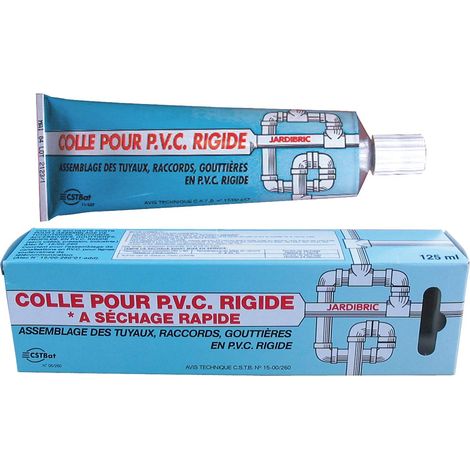 Tube colle PVC Jardibric colle à solvants pour assemblage de Tuyauteries 50 ml