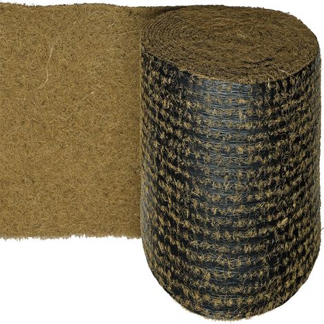 Kokosmatte in 0,5m x 20m 500g/m² auf biologisch abbaubarer Folie (1/5)