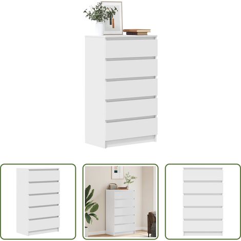Schubladenschrank Weiß - Schubladenschrank Weiß 60x36x103 cm Holzwerkstoff (1/5)