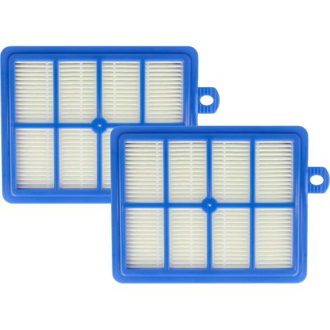 vhbw 2x filtro compatibile con Philips Universe FC 9022, FC 9008, FC 9023 aspirapolvere - Filtro aria di scarico, bianco / blu