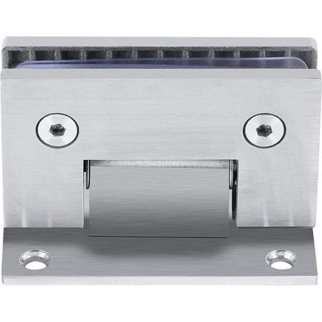 Charnière Pince de Porte Verre 90º Support Mural sans Cadre Clip pour Porte de Douche en Verre 8-10mm (1/4)