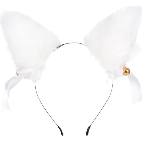 Pinza para el cabello con orejas de zorro de peluche, linda y suave, accesorio para niñas y mujeres. (1/5)