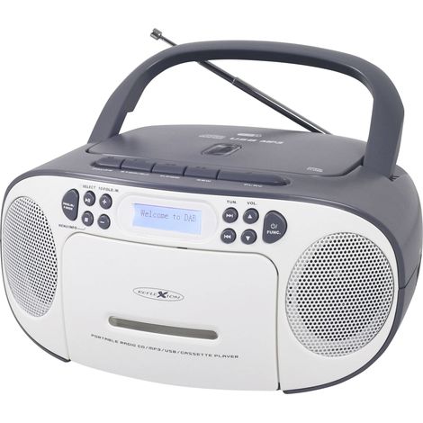 Reflexion Radio-lecteur CD DAB+, DAB, FM AUX, CD, Cassette, USB blanc, gris Y868992 (1/5)