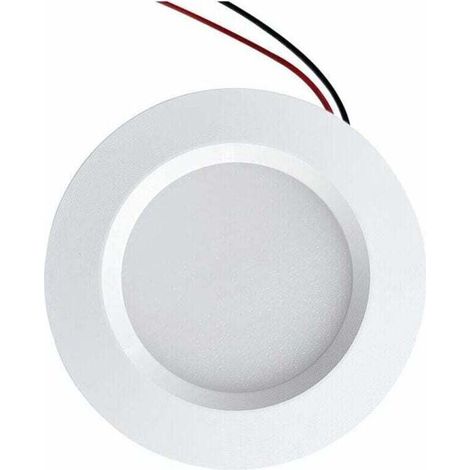 Mini Spot LED Encastrable perçage 55mm diamètre 68mm Compact 3W DC12V étanche IP54 Salle de bain, cuisine, meubles (Aluminium, Blanc Naturel 4000K) [Classe énergétique E]