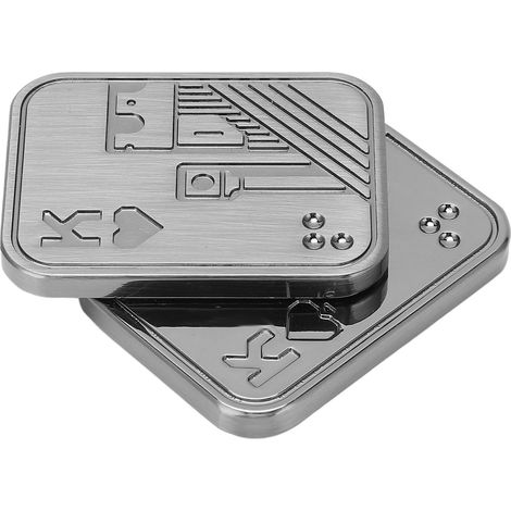 Magnetisches Druckknopf-Fingerspitzengerät aus Zinklegierung für Zuhause und unterwegs (silber K). (1/5)