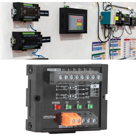 Convertisseur de signal haute vitesse à 3 canaux (convertisseur PNP/NPN de signal HTL/TTL pour encodeur vers compteur PLC 5V) (1/5)