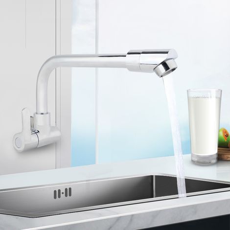 Robinet de cuisine avec mitigeur en acier inoxydable pour eau filtrée, robinet d'évier G1/2 (C) (1/5)