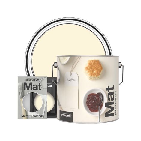 Rust-Oleum Peinture pour murs et plafonds mate lessivable - Crème Fouettée (1/3)