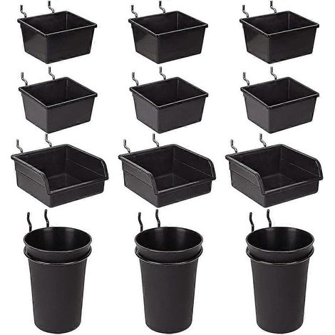 Aufbewahrungsset für Lochwände mit Haken und Ösen (12er-Packung). (1/5)