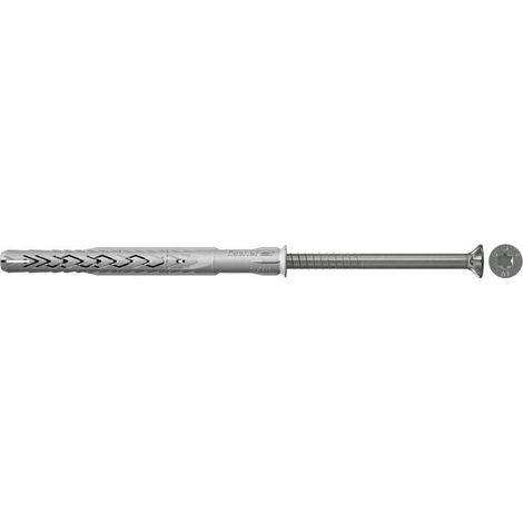 Fischer 50x cheville longue SXRL 10 x 80 mm vis à tête fraisée acier inoxydable A4 - 522709 (1/4)