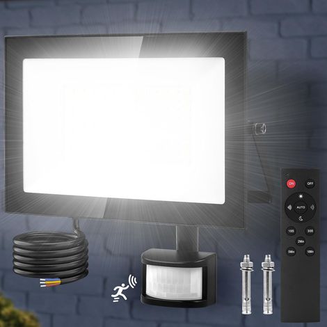 Projecteur LED 150W Avec Détecteur de Mouvement et Télécommande - 15000LM Blanc Froid 6500K Dimmable, Étanche IP65 Avec Minuterie Pour Jardin Garage (1/5)