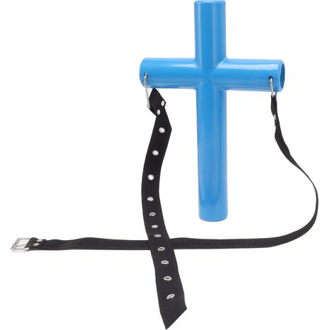 Ouvre-bouche pour le lavage gastrique des animaux (bovins, chevaux, moutons) - Outil en forme de croix - Bleu S (1/5)