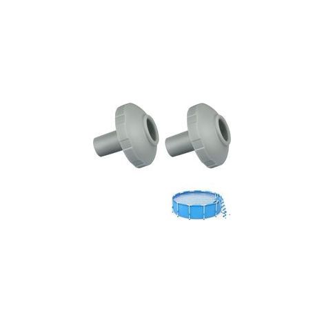 Set mit 2 Pool-Einlaufdüsen mit kleinen Sieben, drehbare Einlassdüse für Schwimmbecken, ideal für Aufstellpools, 2,7 x 8,5 x 9 cm (1/5)