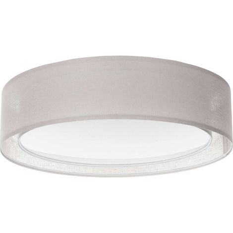 Plafonnier tissu double couche lumière douce et design élégant - Ø 50 cm - H16 cm (1/5)