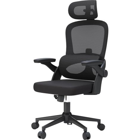 SIHOO M102C Bürostuhl ergonomischer Schreibtischstuhl, Drehstuhl mit 3D-Armlehnen, Hohe Rückenlehne, Lendenwirbelstütze nach oben und unten, Höhenverstellung und Wippfunktion (Grau)