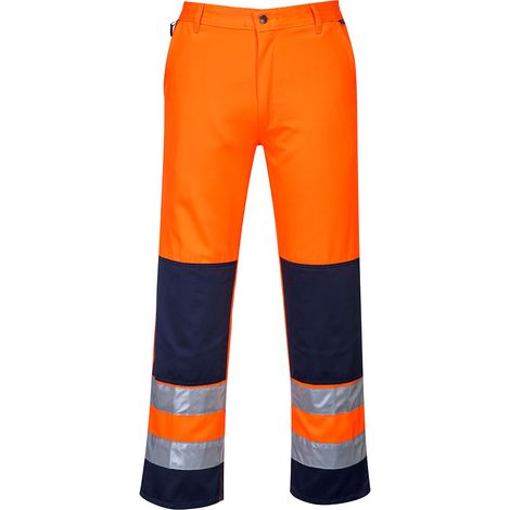 Pantalon Haute-visibilité Séville Couleur : Orange/marine Taille S - Portwest (1/5)