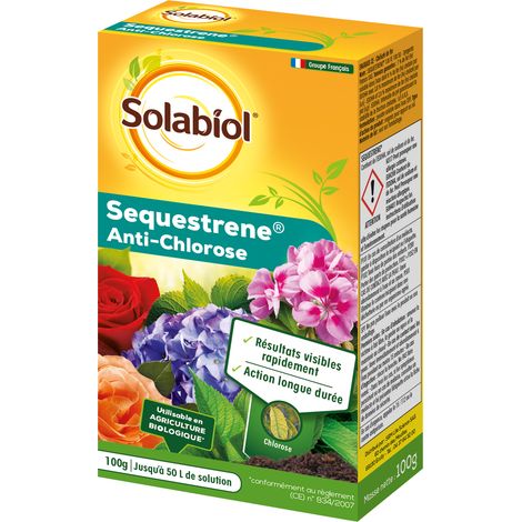 Traitement des maladies chlorose SOLABIOL , pourtous végétaux, 100g (1/6)
