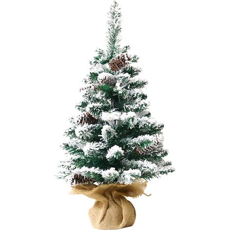 Arbre De Noël De Table - Avec Guirlande Lumineuse Intégrée Et Effet Neige - Pour Décoration Intérieure Festive - 45 Cm (1/5)