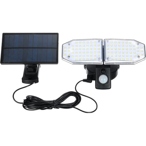 Applique solare da esterno con sensore PIR, 100 LED, 3 modalità di illuminazione, grado di protezione IP65, batteria da 1500 mAh.