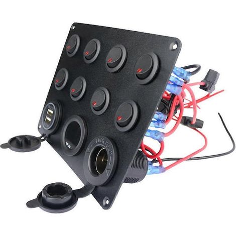 Compatible avec les panneaux de commande à 8 positions et les panneaux de commande de voiture, 2 unités, avec deux ports USB.