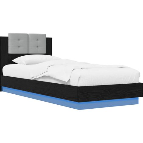 Bed Frame with Headboard Black Oak Engineered Wood vidaXL (1/5)