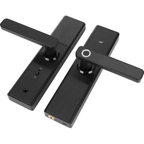 Serrure de porte sans clé WiFi d'empreinte digitale et d'écran tactile, mot de passe électronique biométrique IC Card Smart Entry Door Lock Support APP avec clé mécanique pour Office Hotel Home. (1/5)
