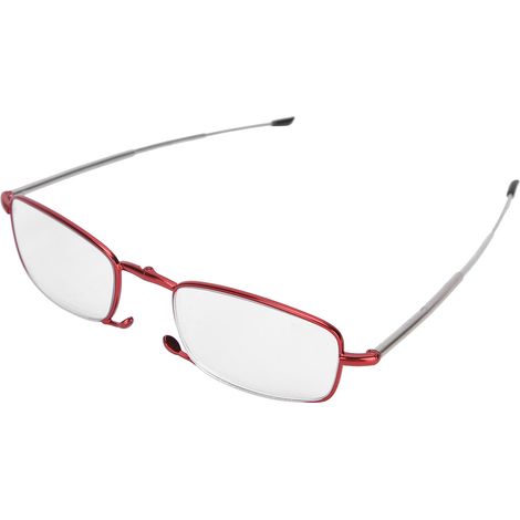 Faltbare Gleitsicht-Lesebrille mit Blaulichtfilter bei Alterssichtigkeit (+400 Rot) (1/5)