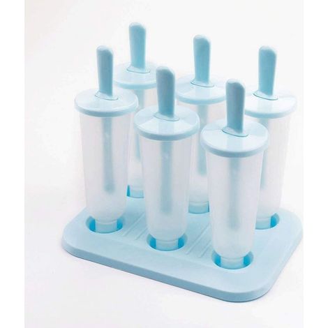 Moules à glace, moules à glace pour bâtonnets glacés (6 pièces), en silicone sans BPA, ensemble de moules à glace. (1/5)