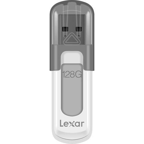 Lexar JumpDrive V100 lecteur USB flash 128 Go USB Type-A 3.2 Gen 1 (3.1 Gen 1) Gris, Blanc (1/5)
