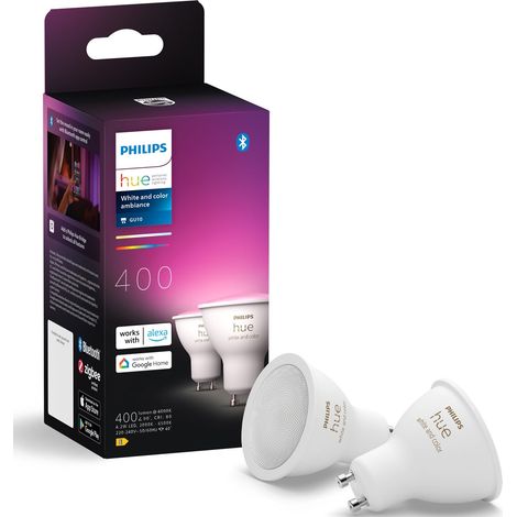 Philips Hue LED Lampe GU10 2er Set 400lm White Color Amb. (1/5)