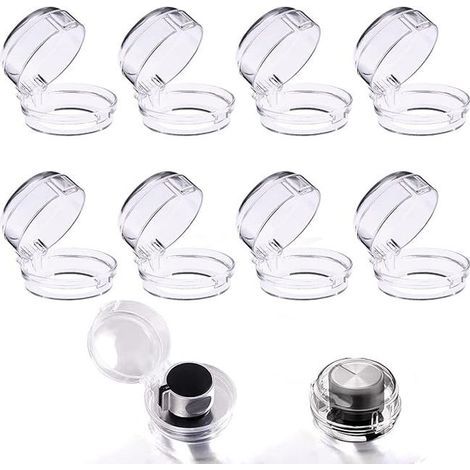 Set of 8 transparent knob protectors for gas stoves, kitchen accessoriesHigh quality enhances quality of life. (1/5)