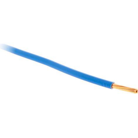 Fil électrique HO7V-R 10mm² 100m - bleu - Zenitech (1/3)