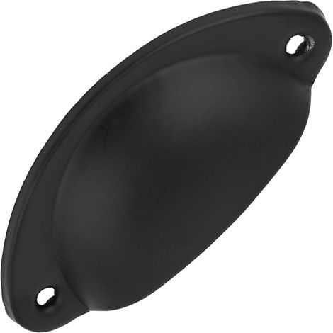 Metall-Schubladen-Schrank-Möbelknopf, antiker Muschelgriff, Handbeschläge (Schwarz) (1/5)