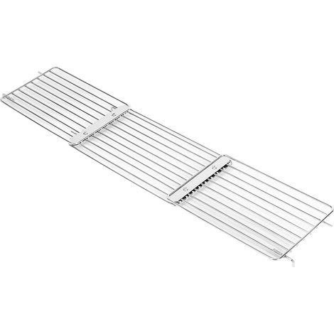 Grille de maintien au chaud universelle en acier inoxydable de 40 à 94 cm pour barbecue à gaz/granulés de bois/barbecue/fumoir, pièce de rechange réglable, pour Weber, CharBroil, Nexgrill, Pit