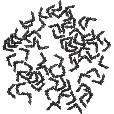 Raccord De Coude Barbelé 1/4 Pouce Coude Irrigation 4/6 Mm À 90 Degrés 70 Pièces Pour Tuyau Arrosage Système D’Irrigation Goutte À Goutte Jardin Serre Installation Sans Outil (1/5)