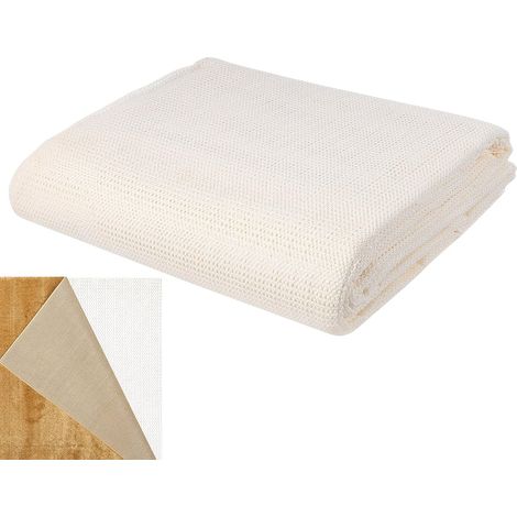 Tapis Protège Les Sols en Bois Dur et Antidérapant en PVC Blanc 200x300cm Empêche Le Glissement Curling du Tapis Tapis pour (1/5)
