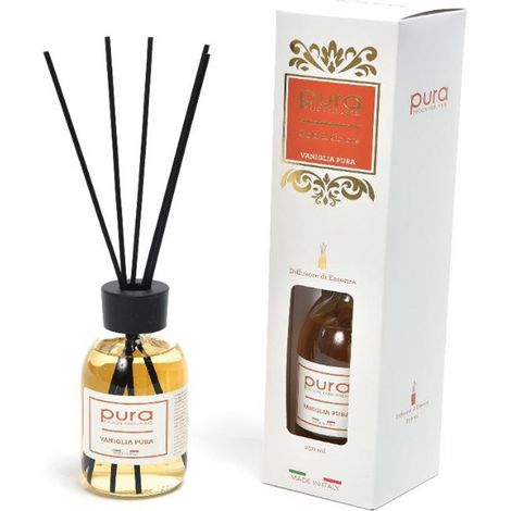 Diffusore di essenza "Linea gold" con bacchetti in cotone profumatore per ambienti da 250 ml -Peonia (1/4)
