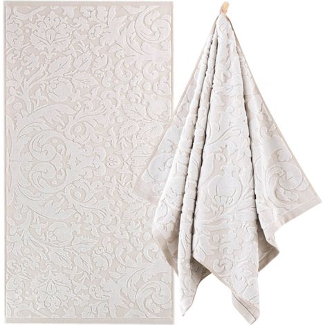 Asciugamano per mani e capelli Zwoltex Barok, cotone egiziano, beige, 500 g, 50x100 cm (1/4)