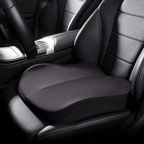 Coussin rehausseur voiture adulte – Hauteur 10 cm – Tissu respirant – Mousse à mémoire – Améliore la visibilité et le confort de conduite (1/5)