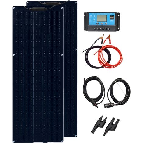 Kit de panneaux solaires, 50W - 100W de puissance, silicium monocristallin, design flexible (1/2)