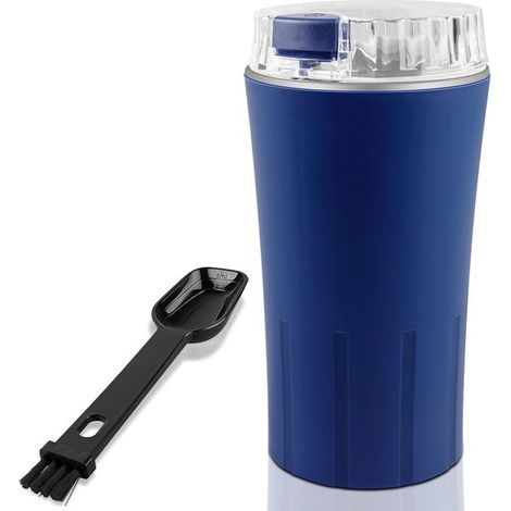 Longziming - Moulin à café électrique 300 W – Lame à impact en acier inoxydable – Broyeur à grains de café, épices, noix et céréales – Broyage rapide et fin – Moulin à épices électrique compact pour u (1/5)
