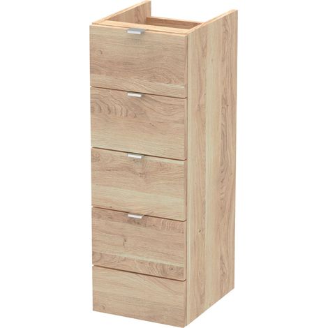 Hudson Reed Fusion Drawer Unit 300mm Wide - Bleached Oak (1/2)